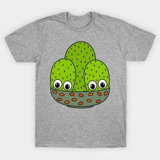 Cute Cactus Design #309: Cacti Bunch In A Bowl Planter T-Shirt